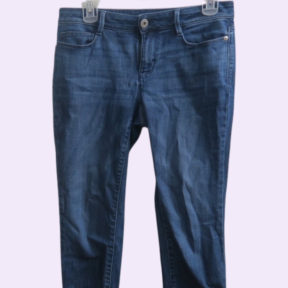 J. Jill Denim authentic fit cropped jeans ankle in blue size 2P petite.